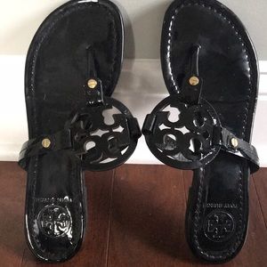 Tory Burch Black Patent Sandal
